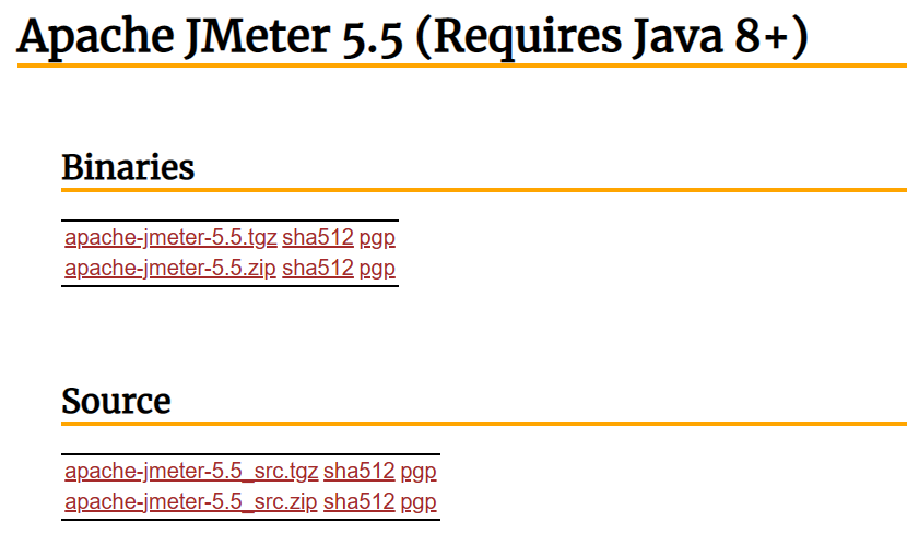 Jmeter download section