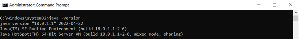 Java version command in command prompt