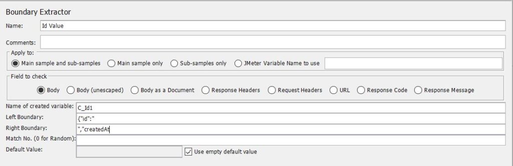 jmeter boundary extractor